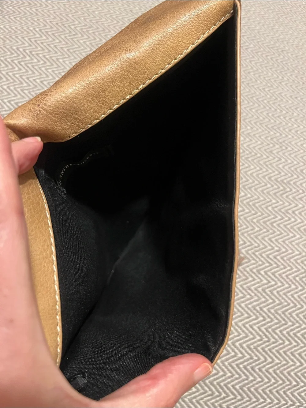 Anthropologie Street Level Brown Tassel Envelope Clutch. Western / Boho.